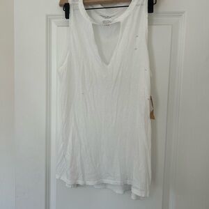 White Sleeveless Top